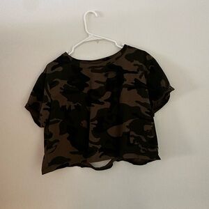 Camo Print Crop Top